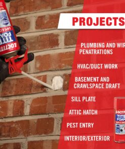 Loctite Tite Foam Gaps & Cracks Spray Foam Sealant, Polyurethane Expanding Foam Insulation - 12 fl oz Can, Pack of 1 1 Count (Pack of 1) 25 81 8EohDOpL
