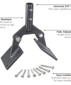 Good Directions 401AL Adjustable Aluminum Weathervane Roof Mount,Black 19 81 8hTEADsL