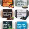 O Naturals 6 PCS Black Soap - Women & Men's Bar Soap, Father's Day Gifts, Men's Soap Bar, African Black Soap w/Moisturizing Shea Butter, Charcoal Soap, Organic & Natural Soap for Men & Women, 4oz Black Soap Collection 4 Ounce (Pack of 6) 50 81 97t38AXL
