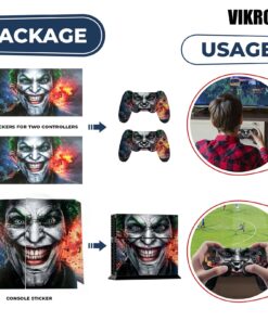 Joker Stickers for PS4 Controller - Playstation 4 Controller Skin Decal for PS4 Accessories Dual Shock Playstation 4 Controller Joker Sticker - PS4 Console Skin Joker Stickers and Decals Vinyl Sticker PS 4 — Joker 26 81 9ajePdaL