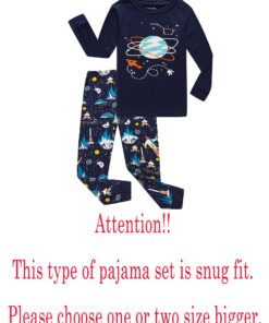 Family Feeling Little Big Boy Pajamas Sets 100% Cotton Pjs Kids Jammies 10 Blue/Space/Space 6 81 9iQQtToL