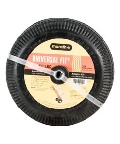 Alternative view of Universal Fit 4.10/3.50-4 Air Filled Hand Truck/Utility Tire, 5/8" Bearings,2.25" Offset to 4" Hub, Adapter Kit Included