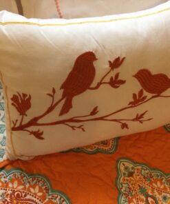 Lush Décor Harley Quilt Damask Pattern Reversible 5 Piece Bedding Set, King, Tangerine 42 81 AZH1qCkL