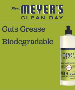 MRS. MEYER'S CLEAN DAY Liquid Dish Soap, Biodegradable Formula, Lemon Verbena, 16 fl. oz - Pack of 3 16.00 Fl Oz (Pack of 3) 24 81 AxkcOIHL