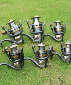 Sougayilang Spinning Fishing Reels with Left/Right Interchangeable Collapsible Wood Handle Powerful Metal Body 5.2:1/5.1:1 Gear Ratio Smooth 11BB for Inshore Boat Rock Freshwater Saltwater Fishing DK3000 26 81 B68TBCdL