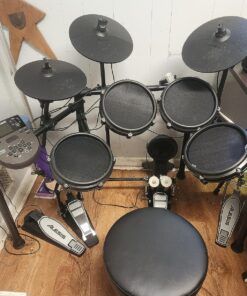 Alesis Nitro Mesh Kit - Electronic Drum Set with Quiet Mesh Pads, USB MIDI, Kick Pedal and Rubber Kick Drum, 40 Kits, 385 Sounds, Drum Lessons 1st Generation 72 81 B6rPZJoL