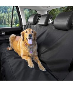 Alternative view of BarksBar Original Pet Seat Cover for Cars - Black, WaterProof & Hammock Convertible (Standard, Black) Standard