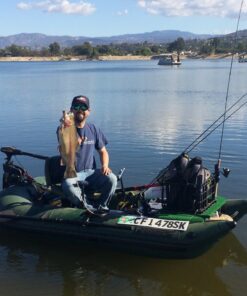 Sea Eagle 285 Frameless Inflatable 9’ Pontoon Fishing Boat - 1 Person- Lightweight, Portable-Perfect for Hunting & Fishing-Sets up in 5 Minutes 285fpb Frameless Fishing Boat Pro Package 31 81 DeJAujSL