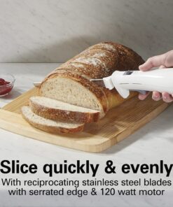 Hamilton Beach Electric Knife Set for Carving Meats, Poultry, Bread, Crafting Foam & More, Reciprocating Serrated Stainless Steel Blades, Ergonomic Design Storage Case + Fork Included, 5 Foot Cord New for 2023 19 81 EFlDw4uL 1