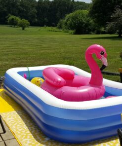 JOYIN Inflatable Flamingo Tube, Pool Float, Fun Beach Floaties, Swim Party Toys, Summer Pool Raft Lounge for Adults & Kids, with 2 Cup Holders and Head Rest 38 81 F9LxQqsL 3