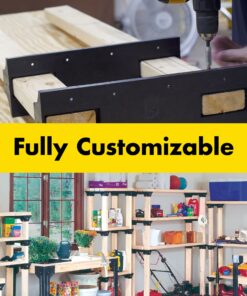 2x4basics 90124MI Custom Shelving and Storage System Shelflinks, Black, 6 Pack 37 81 GtPJiwjL