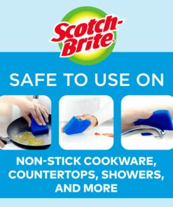 Scotch-Brite Non-Scratch Scrub Sponges, 24 Scrub Sponges, Lasts 50% Longer than the Leading National Value Brand 3 Count (Pack of 8) 13 81 J9zIiB1L