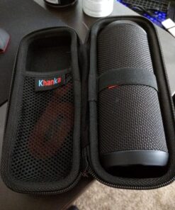 Khanka Hard Travel Case Replacement for JBL Flip 3 / Flip 4 / Flip 5 / Flip 6 Waterproof Splashproof Portable Bluetooth Speaker black 29 81 K92AleL
