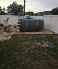 Intex 18ft X 9ft X 52in Ultra Frame Rectangular Pool Set with Sand Filter Pump, Ladder, Ground Cloth & Pool Cover 39 81 KlwEM4qL