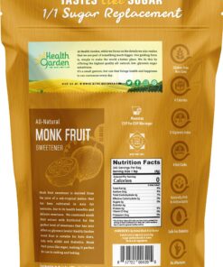 Health Garden Monk Fruit Sweetener, Classic - Non GMO - Gluten Free - Sugar Substitute - Kosher - Keto Friendly (3 lbs) 3 Pound (Pack of 1) 17 81 KyIzq6cL