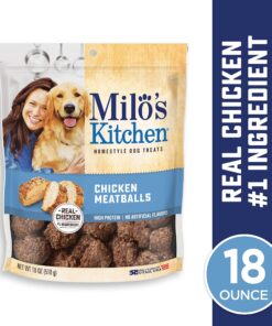 Milo's Kitchen Dog Treats, Chicken Meatballs, 18 Ounce 18 Ounce (Pack of 1) 21 81 LaYrNtsL