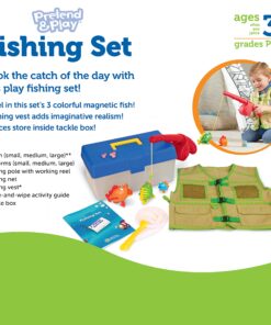 Learning Resources Pretend & Play Fishing Set - 11 Pieces, Ages 3+ Toddler Pretend Play Toys, Preschool Learning Toys, Fishing Pole for Kids, Fisherman Costume 23 81 LrgDe0ML