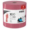 WypAll Power Clean X80 Heavy Duty Cloths (41055), Extended Use Jumbo Roll, Red, 475 Sheets / Roll, 1 Roll / Case 33 81 MDuXo3VL