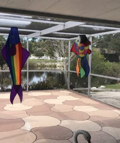 In the Breeze Rainbow Fishy Trout 48 Inch Windsock - Fun Fish Hanging Decoration - Fade Resistant Material for Long Lasting Bright Colors,4116 48" Rainbow Fish 14 81 MQIrLurL