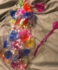 Adorox 72 Pieces Vinyl Glitter Sticky Hands Party Favor Birthday Gifts Toys Goodies (1 1/4" Long) 44 81 NM1jx17L