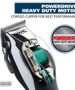 Wahl Clipper Home Barber Kit Electric Corded Clipper and Battery Touch Up Trimmer & Personal Groomer, 30 Piece Kit for Haircutting at Home – Model 79524-3001P 17 81 NU0RhDML