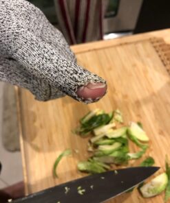 NoCry Premium Cut Resistant Gloves Food Grade — Level 5 Protection; Ambidextrous; Machine Washable; Superior Comfort and Dexterity; Lightweight Protective Gloves; Complimentary eBook Small Original Grey 40 81 OnJRyXKL