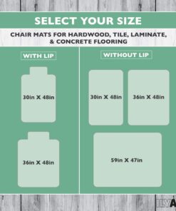 Ilyapa Office Chair Mat for Hard Floors 36" x 48" Heavy Duty Clear, PVC Chair Mat for Hardwood and Tile Floors, Protective Floor Mat for Home or Office 36 x 48 inches 25 81 Px3LoJIL