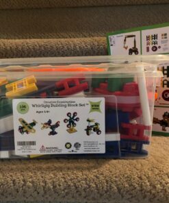 Whirligig STEM Toys for Girls & Boys | Building Blocks for 5 Year Old+ | Creative Construction Educational Engineering Set | 106 Pieces | Best Kids Gift Kit for Ages 5, 6, 7, 8, 9, 10 Yr. 29 81 QjWt13L