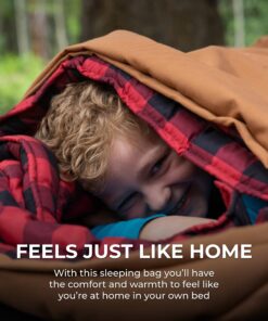 TETON Sports Junior Sleeping Bags – Finally, Sleeping Bag for Boys, Girls, all Kids, Warm and Comfortable; For all camping weather and built to last Blue (Blue Liner) Junior 20F 17 81 RGjrtaKL