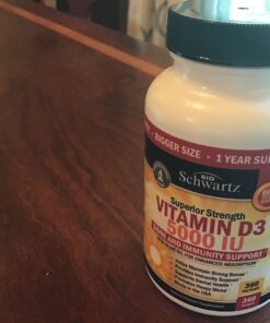 Vitamin D3 5000 IU (125 mcg) Natural Immune Support Supplement, Bone Strength, Healthy Muscle Function, with Olive Oil for Highest Absorption, Gluten Free & Non-GMO, 1 Year Supply, 360 Softgels 27 81 RJZsldL