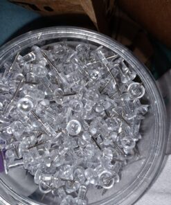 Yalis Push Pins 600 Count, Standard Clear Thumb Tacks Steel Point and Clear Plastic Head 33 81 Ri2YeuXL