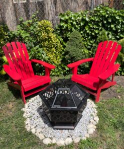 Best Choice Products Hex-Shaped 24in Steel Fire Pit, Black Metal Wood Burning Firepit, Portable Hexagon Fire Bowl for Outside, Patio, Backyard w/Flame-Retardant Mesh Lid 33 81 SHHrtvTL