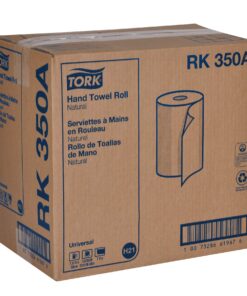 Tork Paper Hand Towel Roll Natural H21, Universal, 100% Recycled Fiber, 12 Rolls x 350 ft, RK350A Case of 12 Rolls 19 81 SPkLkDGL