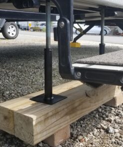 Camco Camper/RV Save-A-Step Brace | Stabilizes RV Steps & Protects Camper Step from Sag and Wear | Features 1,000lb Load Rating & Adjusts from 7-5/8” to 14” | Crafted of Heavy-Gauge Steel (43691) 7-5/8" - 14" Brace 36 81 TRMc 0lL 1