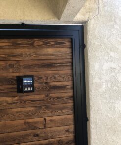 A29 Hardware 8 1/2 x 8 1/2 Inch Cast Iron Speakeasy Door Grill/Grille with Viewing Door, Black Powder Coat Finish, Large Size Large_Black 26 81 Tfbf0FjL