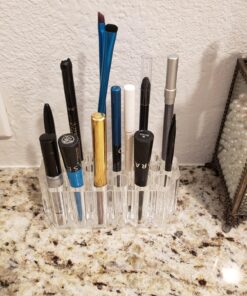 byAlegory Acrylic Eye Liner / Lip Liner Organizer & Beauty Makeup Holder | 26 Space Makeup Pencil Organization Container Storage - Clear 40 81 U uEQ6sL