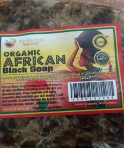 Organic African Black Soap - For Acne & Dark Spots | Natural Vegan and Cruelty Free – Satisfaction Guarantee 1lb bar | 90 day Supply 1 Pound (Pack of 1) 41 81 UpOIHUDL