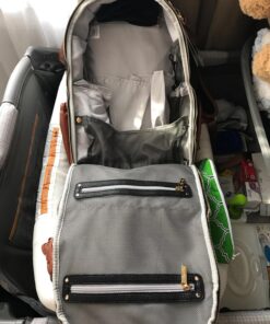 Itzy Ritzy Diaper Bag - Large Capacity Boss Backpack Diaper Bag Featuring Bottle Pockets, Changing Pad, Stroller Clips & Comfortable Straps, Coffee And Cream Large (Pack of 1) Coffee & Cream 71 81 VoXEU7L 1