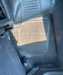 OxGord Universal Fit 3-Piece Full Set Ridged Heavy Duty Rubber Floor Mat - (Black) 3 PC Ridged Black 41 81 W8bKc0rL