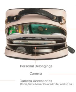 HelloHelio Mini 9 Film Camera Case with Strap, for Fujifilm Mini 9 Mini 8/8+ Mini 26 25 Mini 70 SQ 10 SQ6 Instant Cameras, Beige 8 81 WxBFw7XL