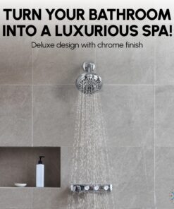 ShowerMaxx Luxury Spa Series Shower Head, 6 Spray Setting, 4.5 Inch Adjustable High Pressure Shower Head Fixture for Hard Water, 360-Degree Tilt Massage Shower System - Polished Chrome Shower Head 32 81 XnXhXvnL