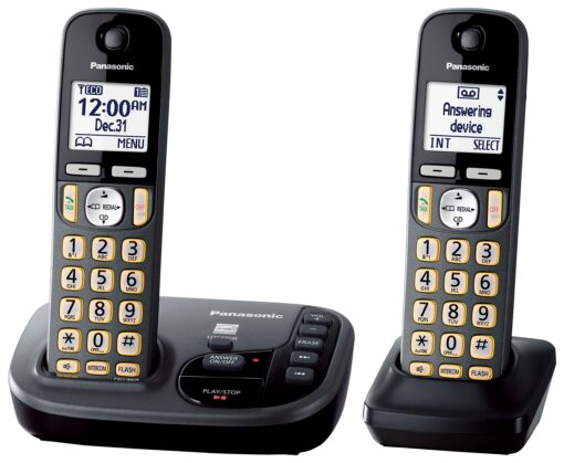 Panasonic KX-TGD222M Cordless Phone with Answering Machine- 2 Handsets Two Handsets - KX-TGD222M