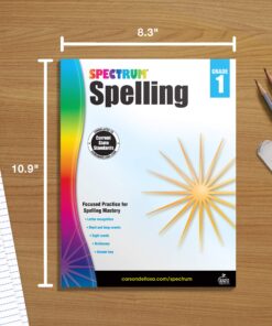 Spectrum Spelling Workbook Grade 1, Ages 6 to 7, 1st Grade Spelling Workbooks, Phonics and Handwriting Practice with Alphabet Letters, Vowels, and ... First Grade Workbook - 184 Pages (Volume 71) 14 81 aPGZWntL