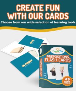 Preposition Flash Cards | 7 Total Prepositions 49 Picture Cards for Speech Therapy - for Teachers, Parents, ESL Teaching Materials and Speech Therapy Materials with 5 Sequencing Learning Games Prepositions Vol 1 19 81 an55d0RL
