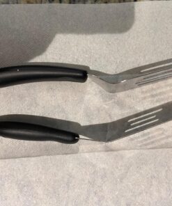 OXO Good Grips Stainless Steel Cut and Serve Turner, Black Stainless Steel Turner 44 81 bmYdcMAL