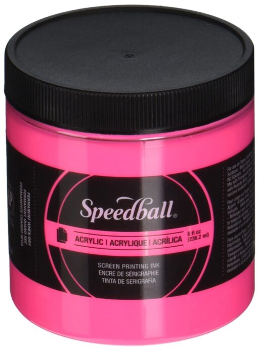 Speedball Acrylic Screen Printing Ink, 8-Ounce, Fluorescent Hot Pink