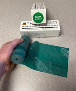 THERABAND Resistance Bands, 6 Yard Roll Professional Latex Elastic Band For Upper & Lower Body, Core Exercise, Physical Therapy, Pilates, Home Workouts, & Rehab, Green, Heavy, Intermediate Level 1 Green - Heavy 24 81 dzRe3voL