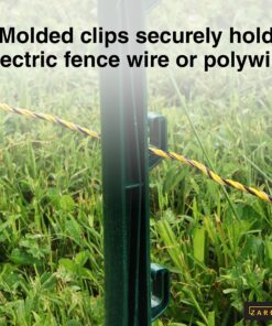 Fi-Shock P-30G 30 Inch Garden Fence Post, Ideal for Gardens and Temporary Fencing - 25 Pack,Dark Green Garden Post 16 81 eNIYS7FL