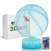 3D Illusion Basketball Night Lamp 16 Color change Touch White Crack Base Remote Control Birthday Present Boys Girls Party Kids Home Decor Desk basketball lover teenager christmas gifts xmas gift