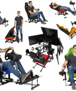 OpenWheeler GEN3 Racing Wheel Stand Cockpit Blue on Black | Fits All Logitech G923 | G29 | G920 | Thrustmaster | Fanatec Wheels | Compatible with Xbox One, PS4, PC Platforms 42 81 gwH8dL